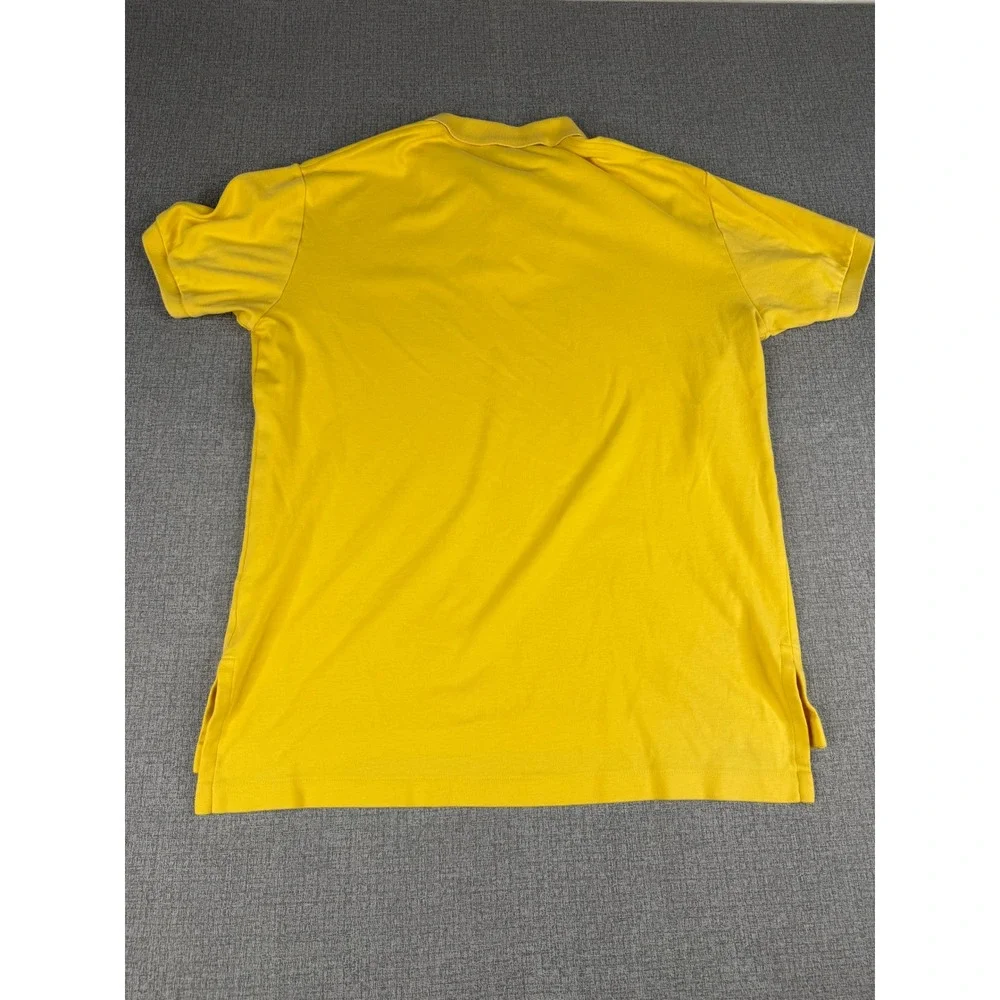 Polo Ralph Lauren MensYellow Short Sleeve Pique Polo Shirt Size M Turquoise Logo